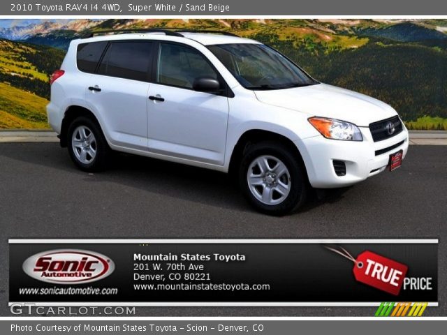 2010 Toyota RAV4 I4 4WD in Super White