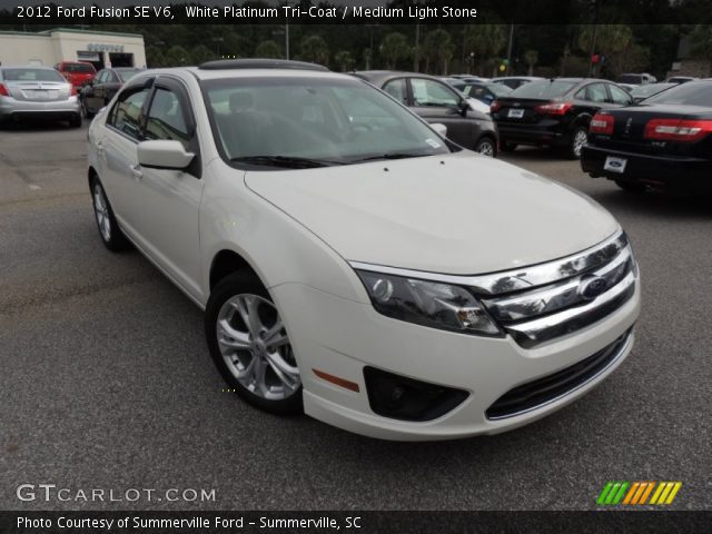2012 Ford Fusion SE V6 in White Platinum Tri-Coat