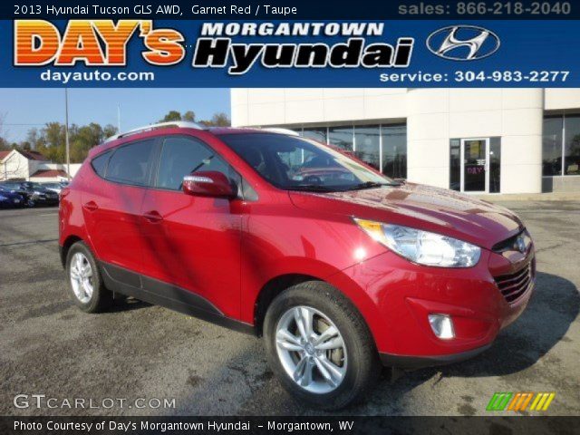 2013 Hyundai Tucson GLS AWD in Garnet Red