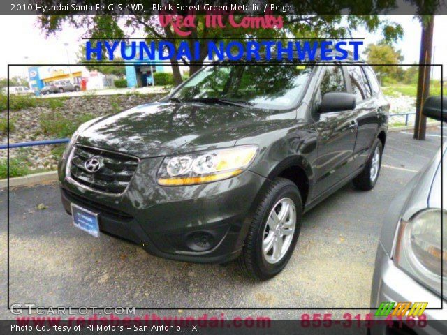 2010 Hyundai Santa Fe GLS 4WD in Black Forest Green Metallic