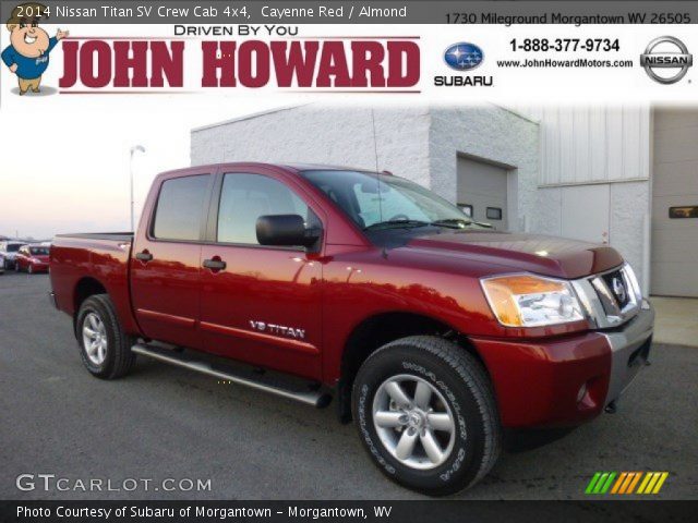 2014 Nissan Titan SV Crew Cab 4x4 in Cayenne Red