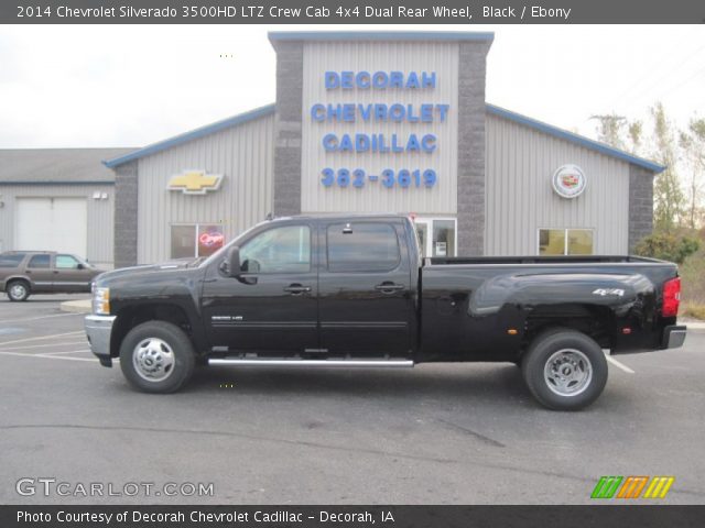 2014 Chevrolet Silverado 3500HD LTZ Crew Cab 4x4 Dual Rear Wheel in Black