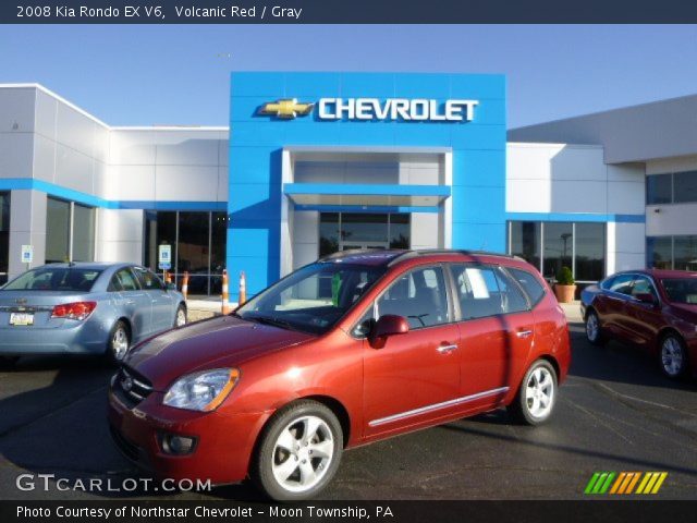 2008 Kia Rondo EX V6 in Volcanic Red