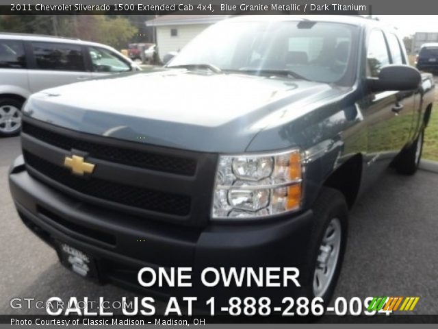 2011 Chevrolet Silverado 1500 Extended Cab 4x4 in Blue Granite Metallic