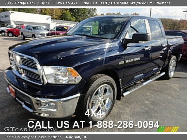 2012 Dodge Ram 1500 SLT Crew Cab 4x4 in True Blue Pearl
