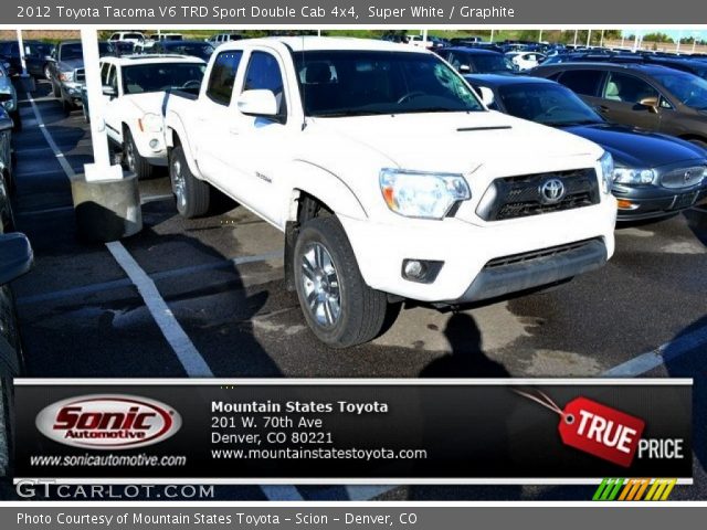 2012 Toyota Tacoma V6 TRD Sport Double Cab 4x4 in Super White