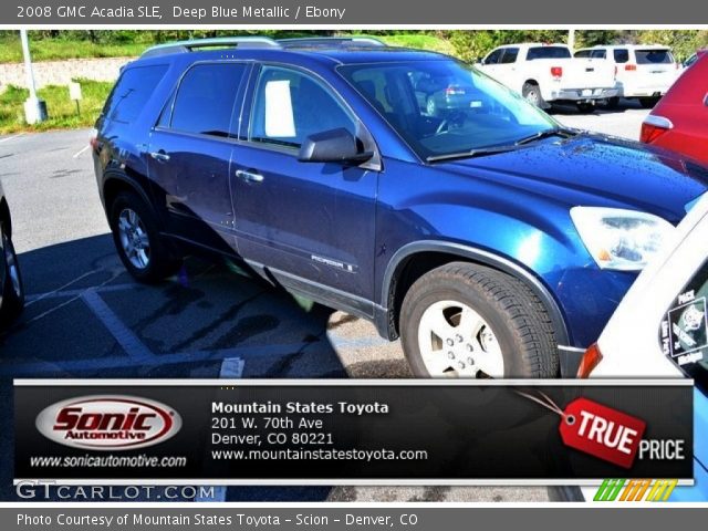 2008 GMC Acadia SLE in Deep Blue Metallic