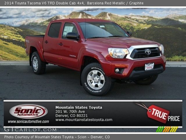2014 Toyota Tacoma V6 TRD Double Cab 4x4 in Barcelona Red Metallic