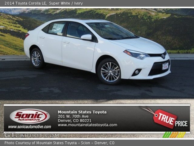 2014 Toyota Corolla LE in Super White