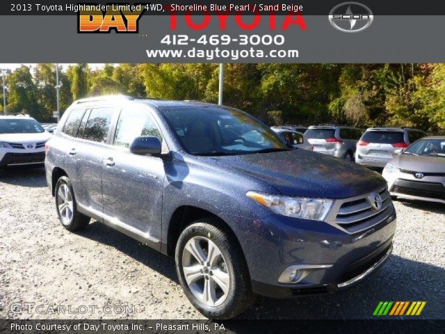 2013 Toyota Highlander Limited 4WD in Shoreline Blue Pearl