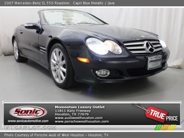 2007 Mercedes-Benz SL 550 Roadster in Capri Blue Metallic