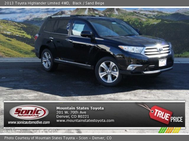 2013 Toyota Highlander Limited 4WD in Black