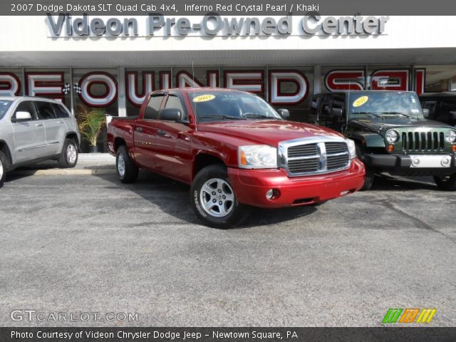 2007 Dodge Dakota SLT Quad Cab 4x4 in Inferno Red Crystal Pearl