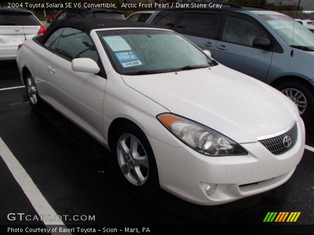 2004 Toyota Solara SE V6 Convertible in Arctic Frost Pearl