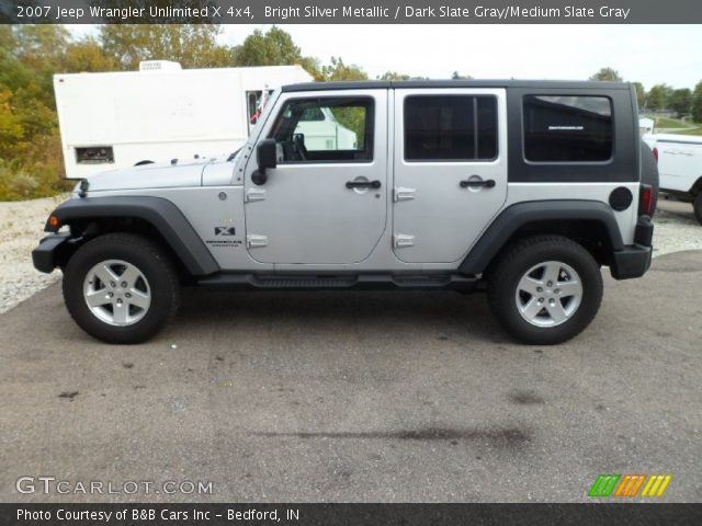 2007 Jeep Wrangler Unlimited X 4x4 in Bright Silver Metallic