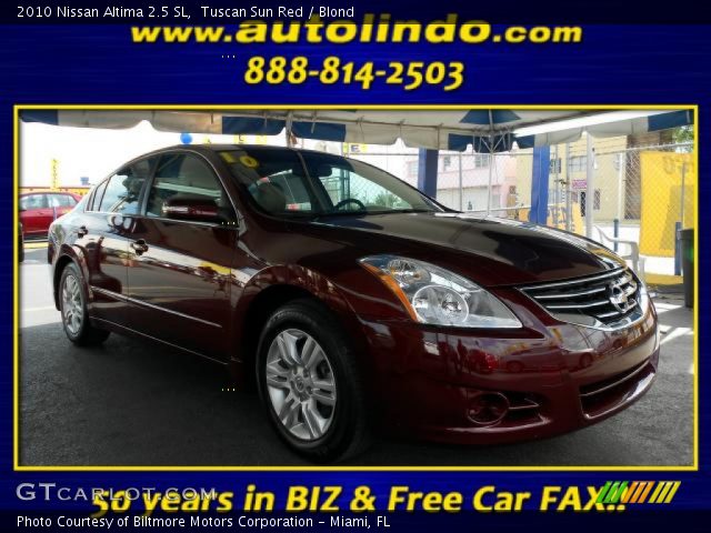 2010 Nissan Altima 2.5 SL in Tuscan Sun Red