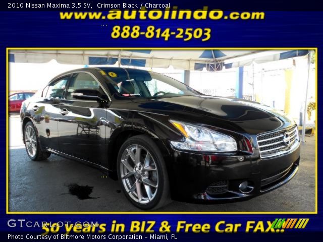 2010 Nissan Maxima 3.5 SV in Crimson Black