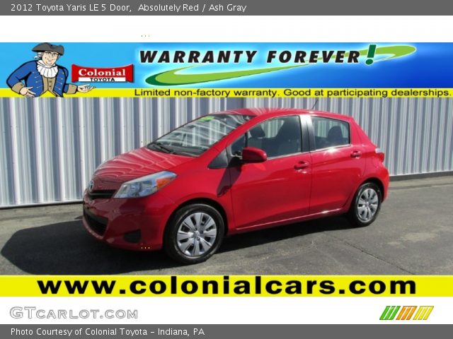 2012 Toyota Yaris LE 5 Door in Absolutely Red