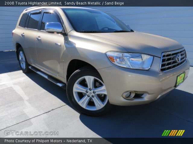 2008 Toyota Highlander Limited in Sandy Beach Metallic