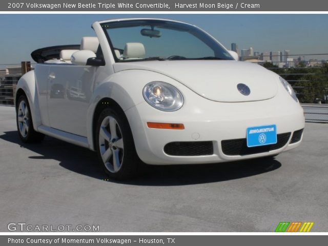 2007 Volkswagen New Beetle Triple White Convertible in Harvest Moon Beige