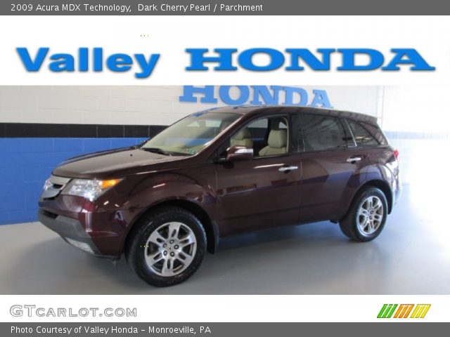 2009 Acura MDX Technology in Dark Cherry Pearl