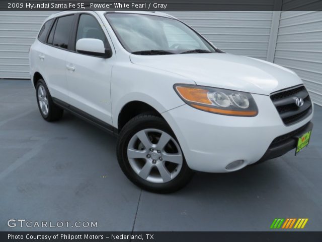 2009 Hyundai Santa Fe SE in Powder White Pearl