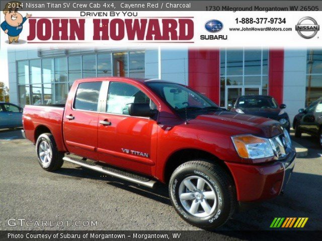 2014 Nissan Titan SV Crew Cab 4x4 in Cayenne Red