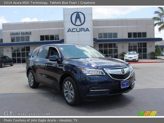 2014 Acura MDX Technology in Fathom Blue Pearl