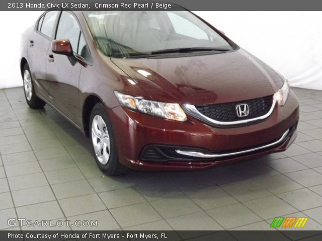 2013 Honda Civic LX Sedan in Crimson Red Pearl