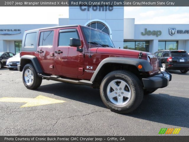 2007 Jeep Wrangler Unlimited X 4x4 in Red Rock Crystal Pearl