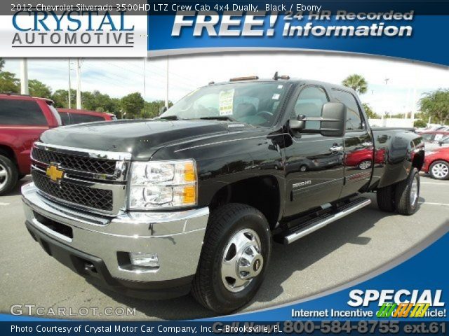 2012 Chevrolet Silverado 3500HD LTZ Crew Cab 4x4 Dually in Black