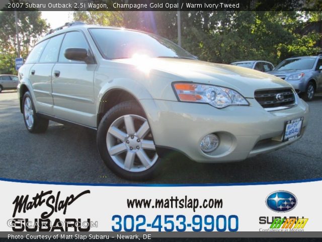 2007 Subaru Outback 2.5i Wagon in Champagne Gold Opal