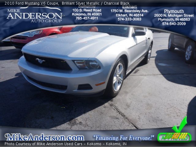 2010 Ford Mustang V6 Coupe in Brilliant Silver Metallic
