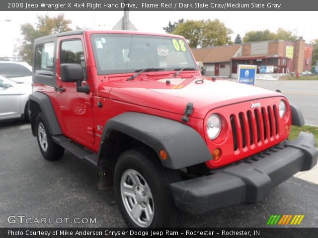 2008 Jeep Wrangler X 4x4 Right Hand Drive in Flame Red