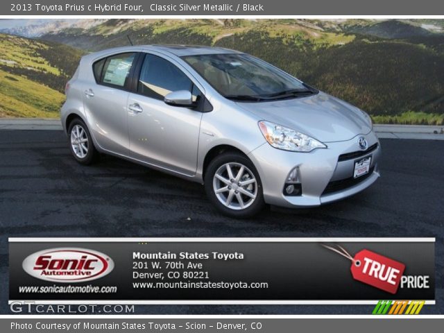 2013 Toyota Prius c Hybrid Four in Classic Silver Metallic
