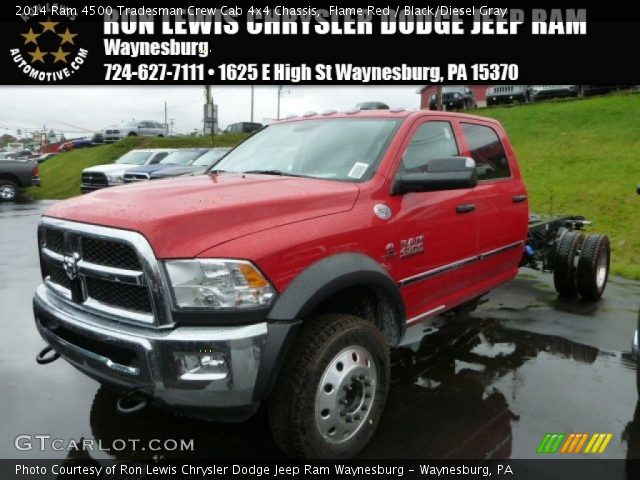 2014 Ram 4500 Tradesman Crew Cab 4x4 Chassis in Flame Red
