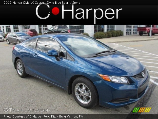 2012 Honda Civic LX Coupe in Dyno Blue Pearl