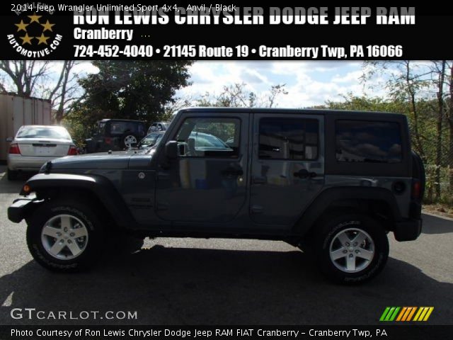 2014 Jeep Wrangler Unlimited Sport 4x4 in Anvil