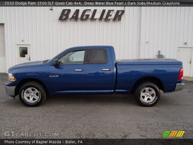 2010 Dodge Ram 1500 SLT Quad Cab 4x4 in Deep Water Blue Pearl