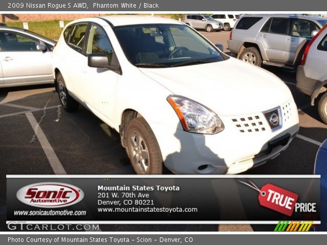 2009 Nissan Rogue S AWD in Phantom White