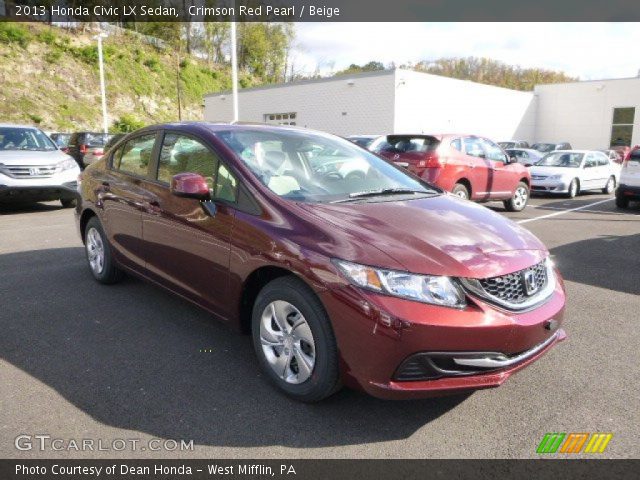 2013 Honda Civic LX Sedan in Crimson Red Pearl