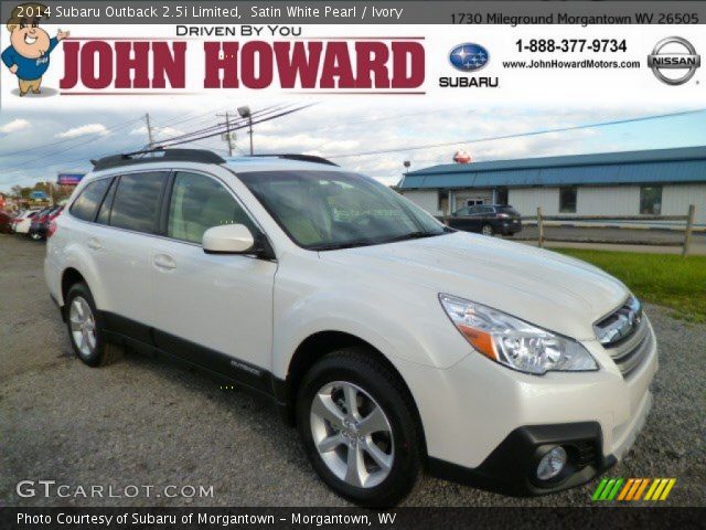 2014 Subaru Outback 2.5i Limited in Satin White Pearl