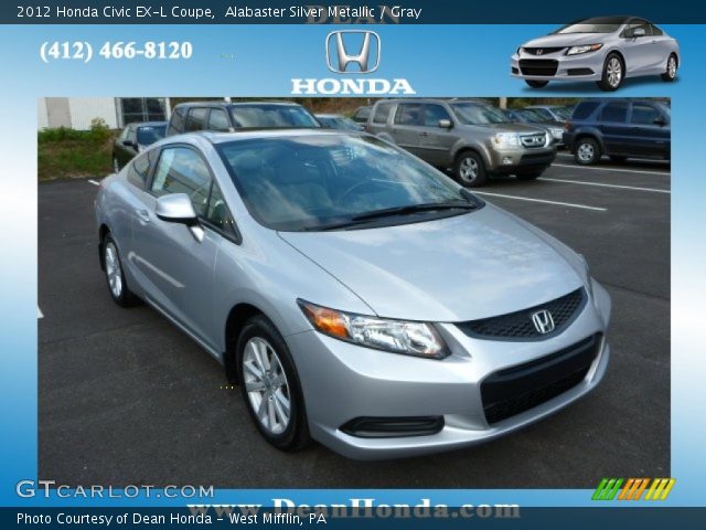 2012 Honda Civic EX-L Coupe in Alabaster Silver Metallic