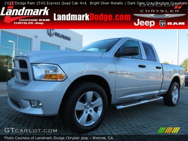 2012 Dodge Ram 1500 Express Quad Cab 4x4 in Bright Silver Metallic