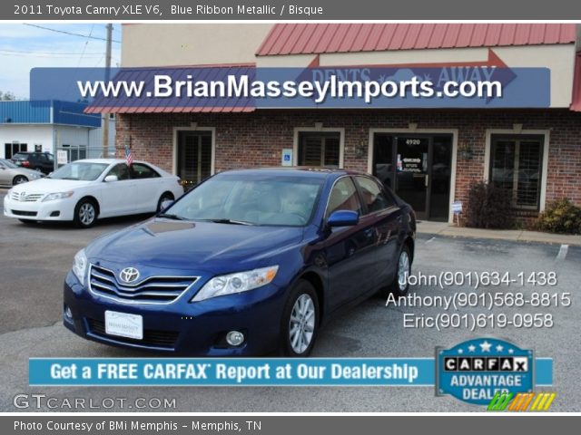 2011 Toyota Camry XLE V6 in Blue Ribbon Metallic