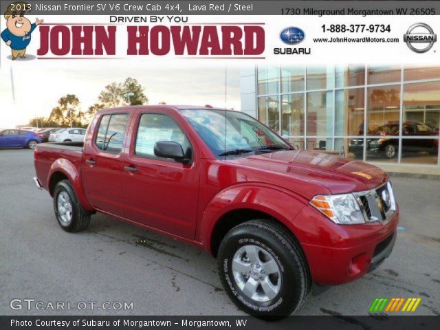 2013 Nissan Frontier SV V6 Crew Cab 4x4 in Lava Red