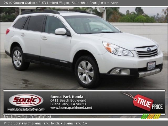 2010 Subaru Outback 3.6R Limited Wagon in Satin White Pearl