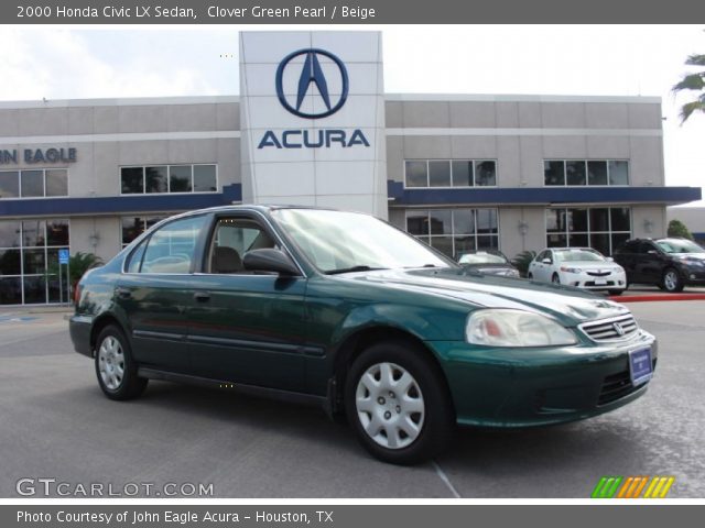 2000 Honda Civic LX Sedan in Clover Green Pearl