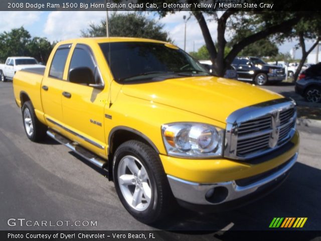 2008 Dodge Ram 1500 Big Horn Edition Quad Cab in Detonator Yellow