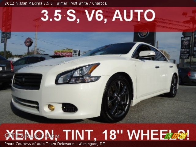 2012 Nissan Maxima 3.5 S in Winter Frost White